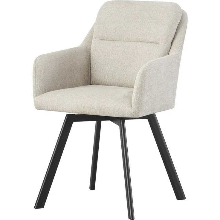 Home affaire Esszimmerstuhl NEEPAWA, 2er Set, mit Metallgestell in matt schwarz (Set, 2 St), in verschiedenen Farben, Belsatbarkeit pro Stuhl 120 kg, mit Armlehne – Bild 3