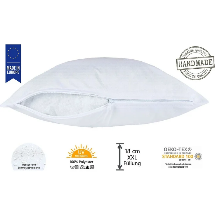 JACK Dekokissen 60x60cm Outdoor Lounge Kissen inkl. XXL Füllung, starke Füllung, strapazierfähig, wasserabweisend, In- und Outdoor – Bild 3