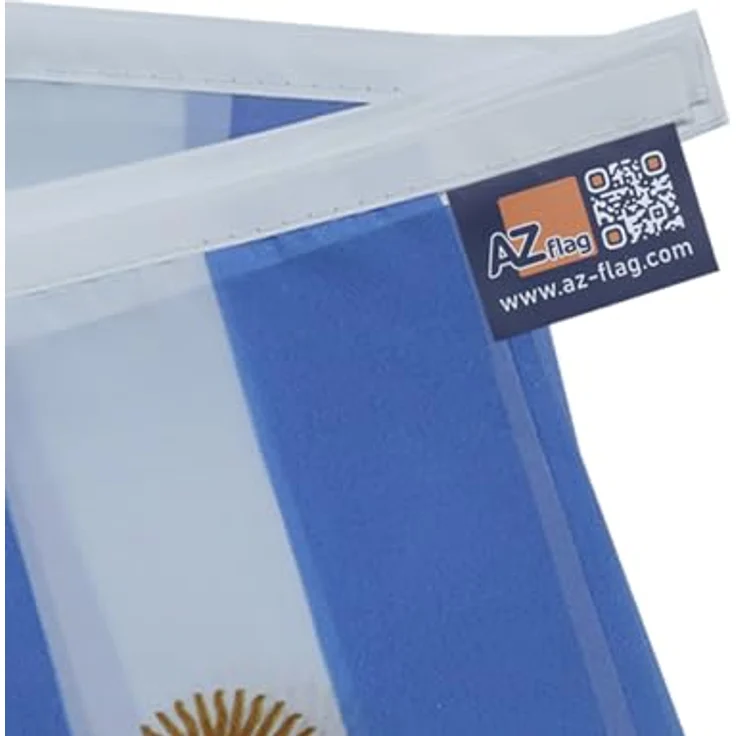 AZ FLAG - Fahnenkette Argentinien 6 Meter Mit 20 Flaggen - 21x14 cm - Argentinische Girlande Flaggenkette 14 x 21 cm – Bild 3