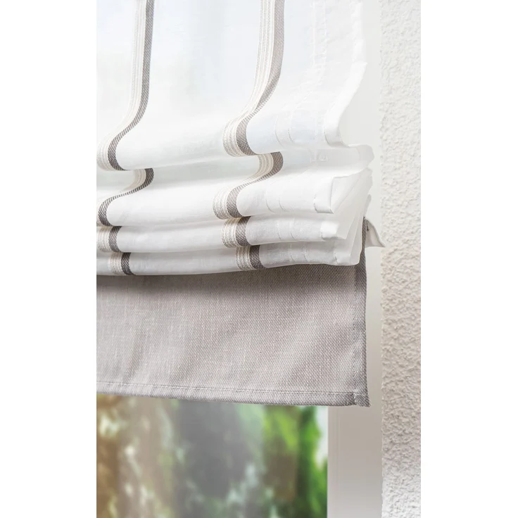 Raffrollo/Raffgardine von Lysel - Tavira (BxH) 100cm * 140cm beigebraun – Bild 2