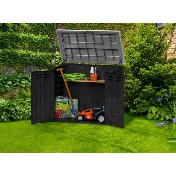Keter Gartenbox Mülltonnenbox Universalbox Store It Out MAX 146 x 82 x 125cm – Bild 5