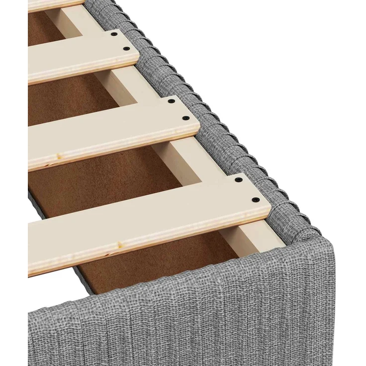 vidaXL Boxspringbett mit Matratze Hellgrau 200 x 200 cm Stoff 3453009 – Bild 11