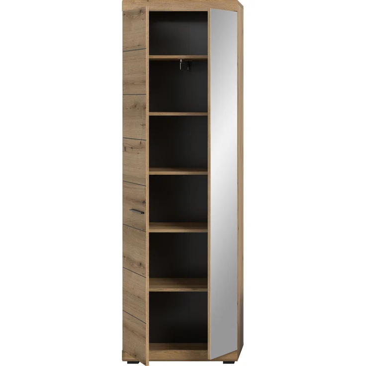 Garderobenschrank (B/H/T: 62x197x37 cm) in Evoke Oak Nachbildung – Bild 3