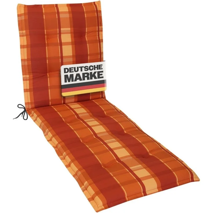 Gardissimo Liegenauflage 2406 190x60 cm für Gartenliege Polster Kissen Liege Garten Outdoor, inkl. Bindebänder und Haltebänder für Gartenliegen UV-beständig