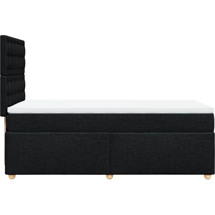 vidaXL Boxspringbett mit Matratze Schwarz 90x200 cm Stoff 3293479 – Bild 7