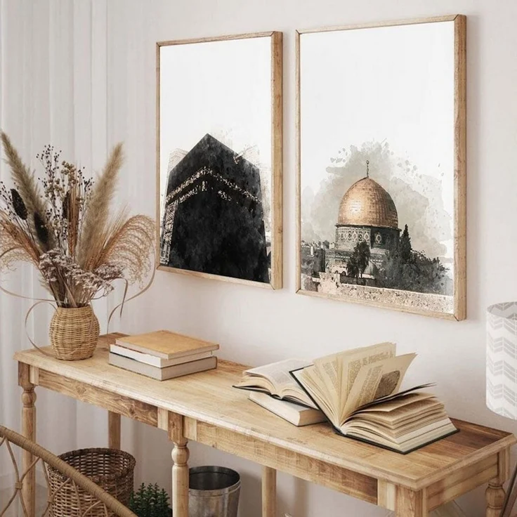 JUSTGOODMOOD Poster Moschee Mekka Kaaba Wandbilder Wohnzimmer Schlafzimmer Wand Deko Kunst, A (1 St) – Bild 4