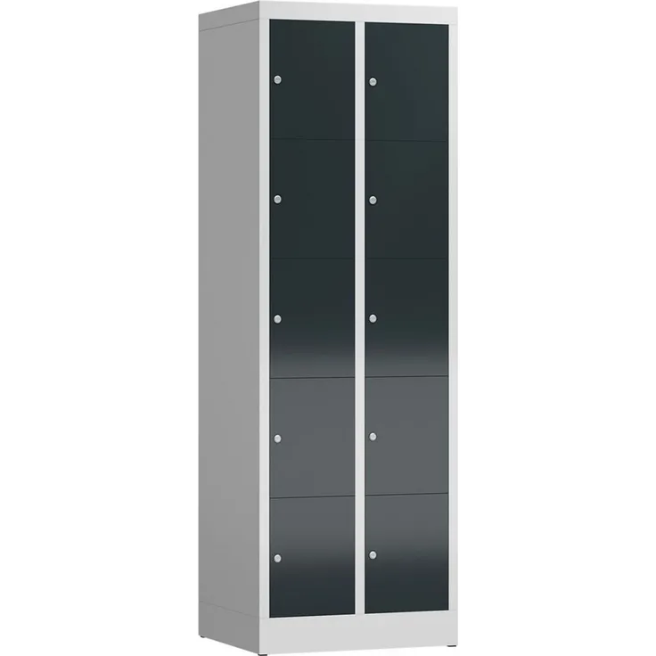 Steelboxx Fächerschrank Schließfachschrank 10 Fächer Spind 180 x 60 x 50 cm (1-St) Komplett verschweißt und montiert - keine Montage erforderlich
