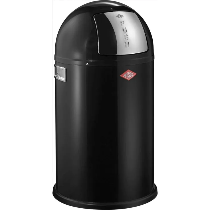 Wesco 'Pushboy Junior' Abfalleimer, Schwarz, 22 L