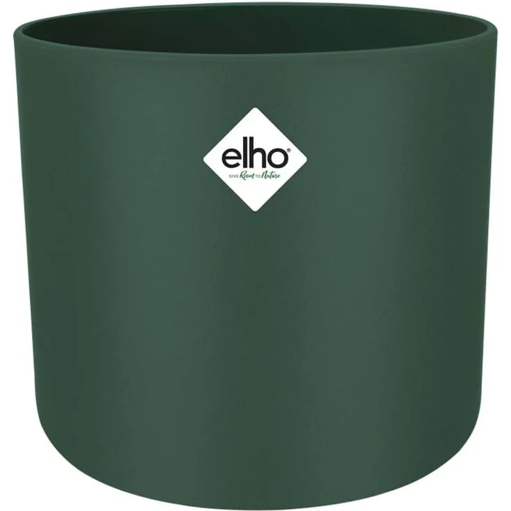 elho B.for Soft Rund 14 - Blumentopf für Innen - 100% recyceltem Plastik - Ø 13.8 x H 12.5 cm - Grün/Laubgrün