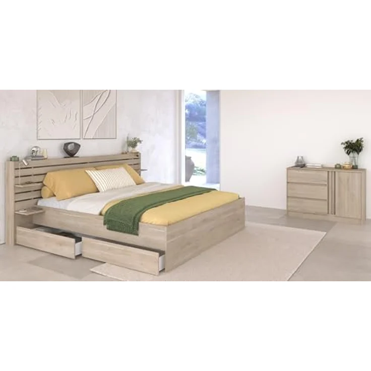 Parisot Escale 29 – Stauraumbett 180×200 cm mit Schubladen & Ablagen – Bild 3