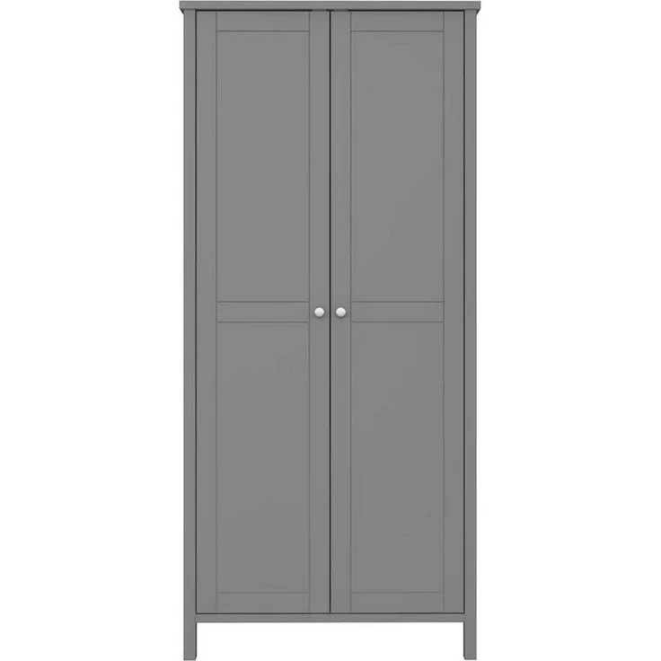 ebuy24 Kleiderschrank Tromsø Kleiderschrank 2 Türen grau.