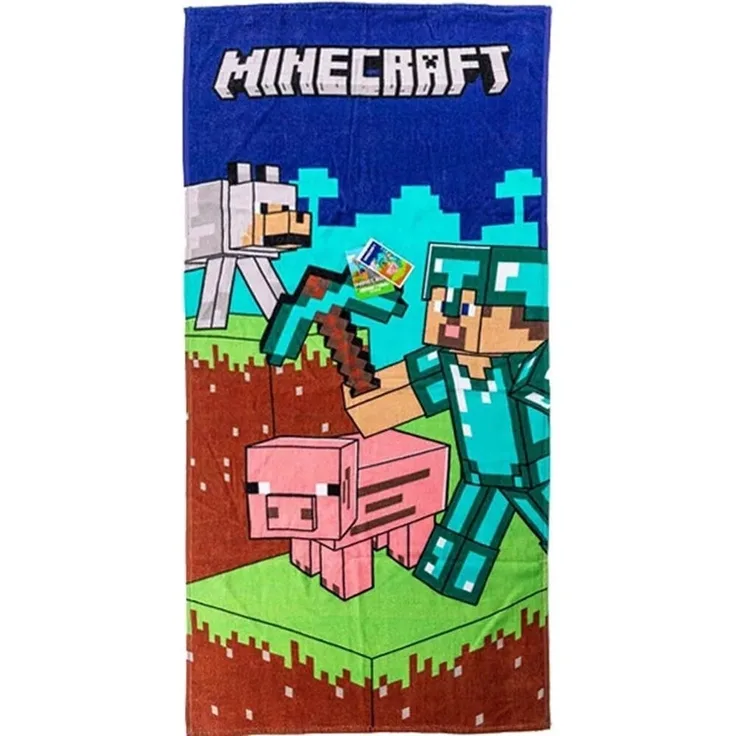 Minecraft Badetuch Minecraft Diamond Armor Badetuch, Strandtuch 70x140cm 100% Baumwolle, 100% Baumwolle (1-St)
