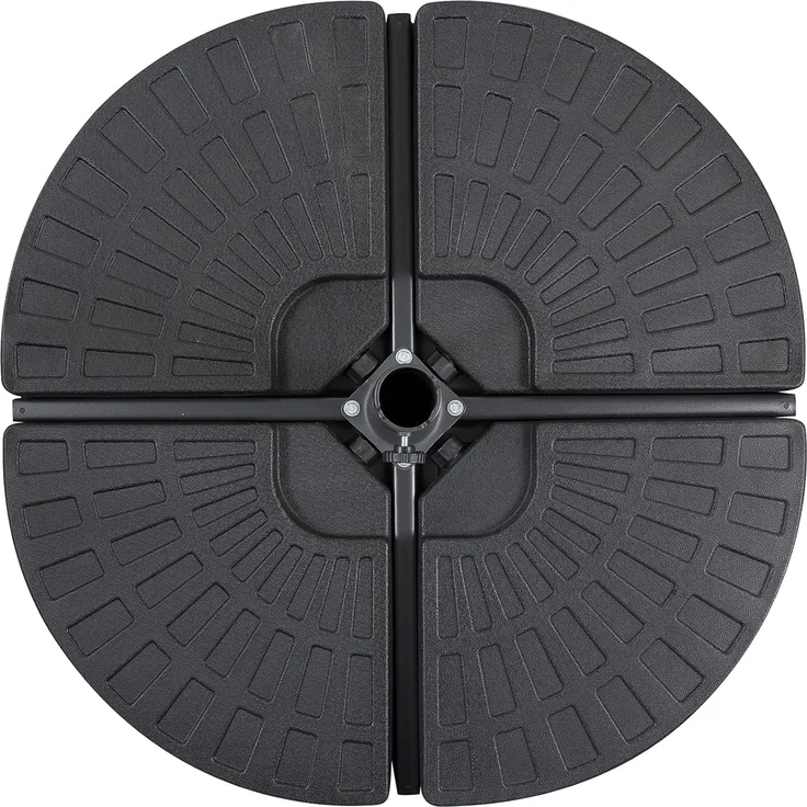 Outsunny Beschwerungsgewicht mit 52 kg Wasser oder 68 kg Sand befüllbar, Sonnenschirme mit Kreuzständer, (Sonnenschirmfuß, 1-tlg, Sonnenschirm), HDPE, Schwarz – Bild 8