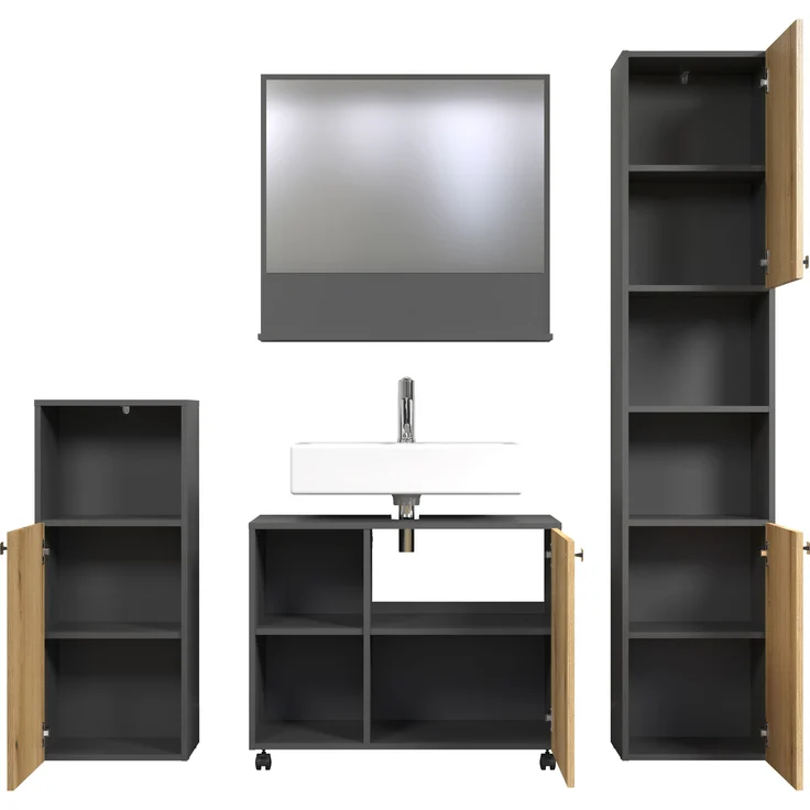 Badmöbel Set Bliss in Evoke Eiche und grau 180 cm – Bild 2