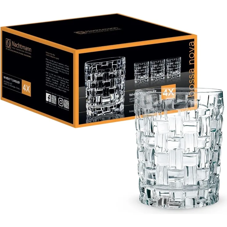 Spiegelau & Nachtmann 4-teiliges Whiskybecher-Set, Bossa Nova, 92076