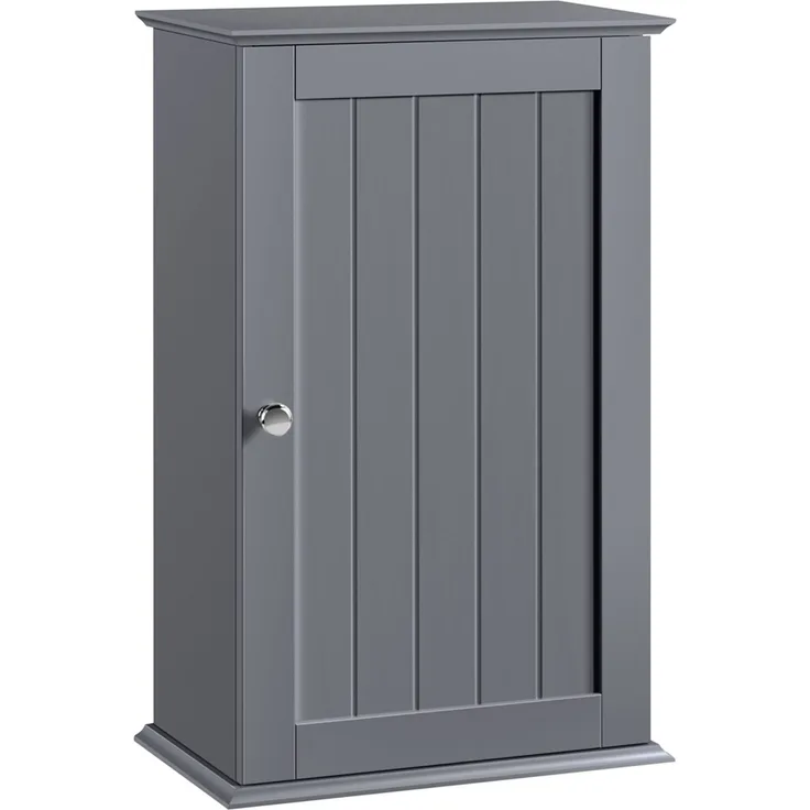 Yaheetech Hängeschrank mit wasserabweisender Beschichtung, bis 16 kg, Holz, 35 x 20,7 x 55 cm, Grau