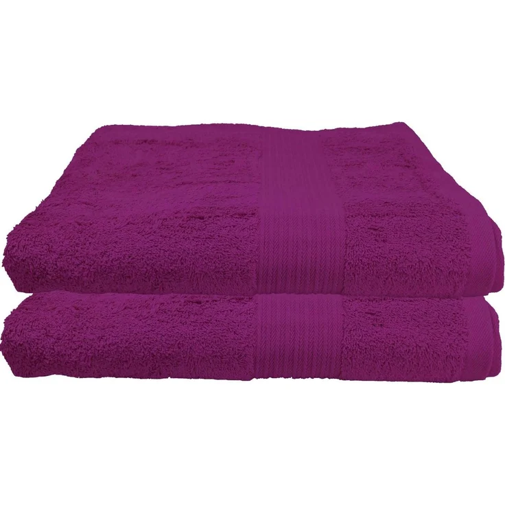 Julie Julsen Badetuch 2-Badetuch-Fuchsia-Badetuch 100x150 cm, Baumwolle (2-St) – Bild 2