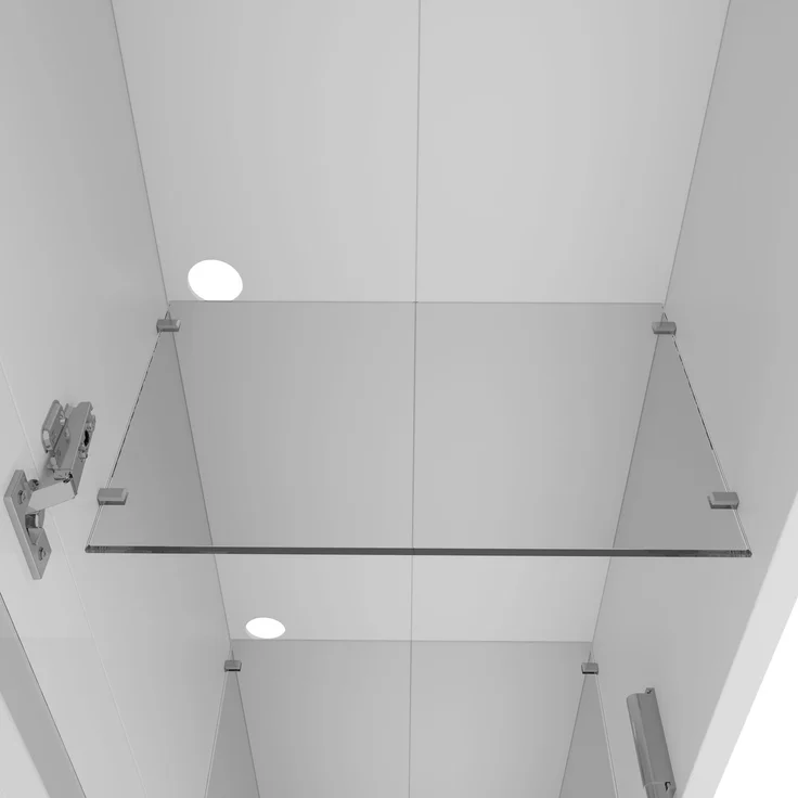 ZUBALIYA Vitrine, mit LED-Beleuchtung, mit App-Steuerung, mit Glasböden, wandmontierbar, H 170 × T 40 × B 29 cm, Weiß, Spanplatte – Bild 17