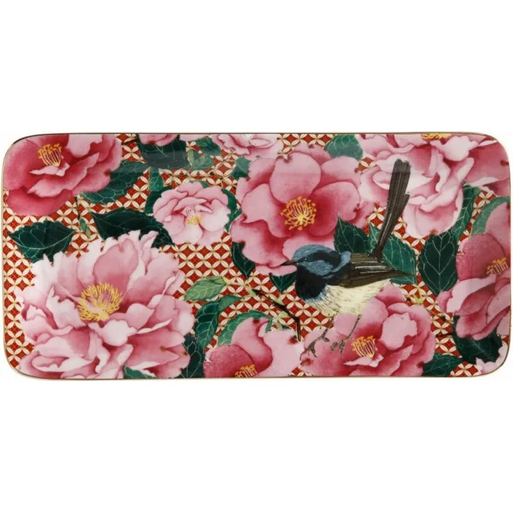 Maxwell & Williams HV0173 Platte 25 x 12 cm SILK ROAD Rot, Porzellan, in Geschenkbox