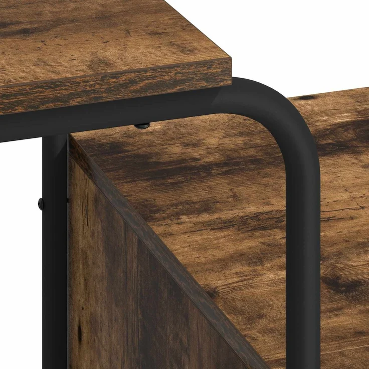 vidaXL Schreibtisch mit Stauraum Räuchereiche 131,5 x 50 x 75,5 cm 8008046 – Bild 7