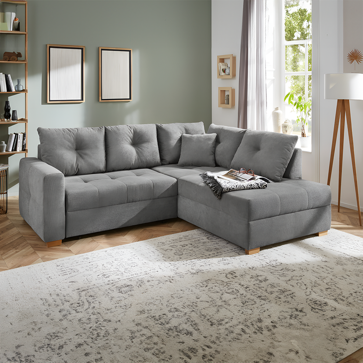JOB Polsterecke mit Funktion HEIDELBERG - Wohnzimmer in 403/19 dunkelgrau – Bild 4