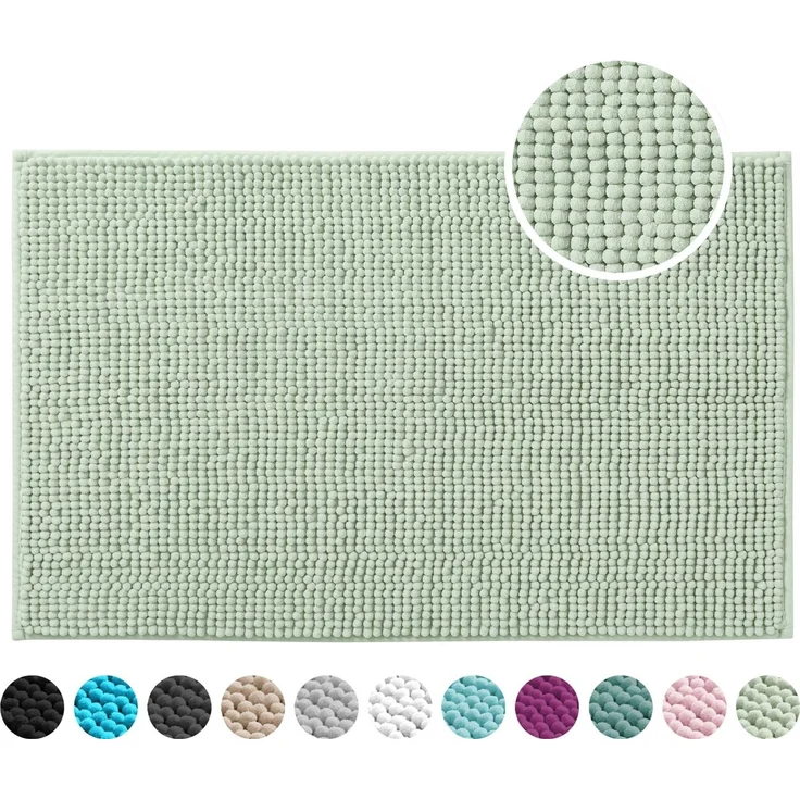 OTTO home Badematte Vanessa Chenille, Standard & Premium, 15mm oder 20mm, auch als 2er Set, rutschhemmend beschichtet, schnell trocknend, strapazierfähig, fußbodenheizungsgeeignet, Polyester, rechteckig, Uni Farben, besonders weich, flauschig, Badvorleger – Bild 1