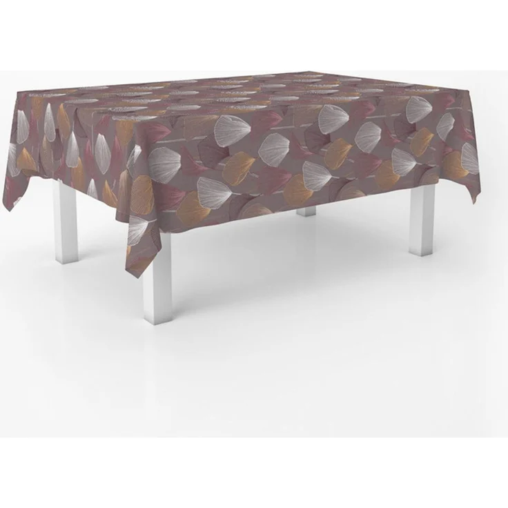ECOMMERC3 Fleckabweisende Tischdecke für runden Tisch, Größe 140, rund | Schmutzabweisende Tischdecke, extra weich und wasserdicht, DUERO LILA