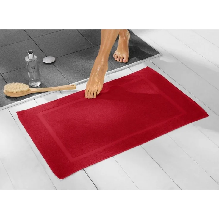 REDBEST Badematte Duschvorlage "Chicago", Höhe 5 mm, Frottier, eckig, Walk-Frottier Uni – Bild 3