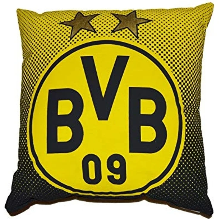 BVB Kopfkissen BVB-Kissen mit Emblem (40x40cm), Füllung: Oberstoff 100% Baumwolle, Füllung 100 % Polyester, Bezug: 100% Baumwolle, Rückenschläfer – Bild 2