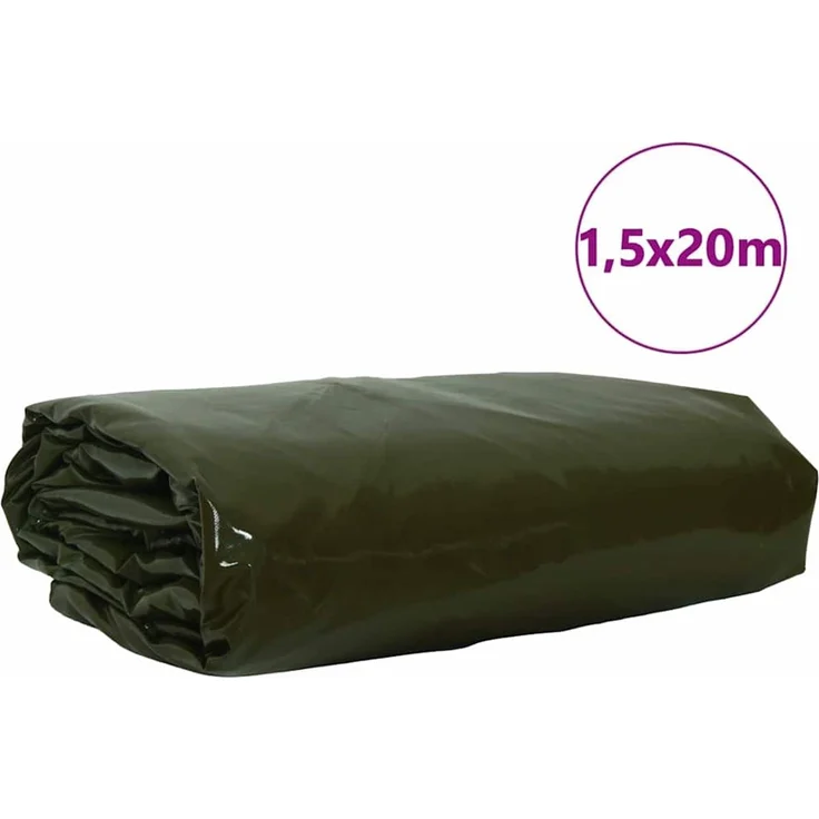 vidaXL Plane 650g / m² Olivgrün 1,5 x 20 m Canvas mit PVC-Beschichtung 42017765 – Bild 2