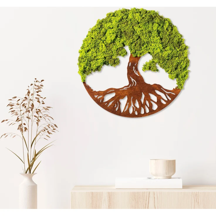 Wallity Schminktisch Handgefertigtes Moosbild – Natürliche Wanddekoration für Ihr Zuhause – Bild 1