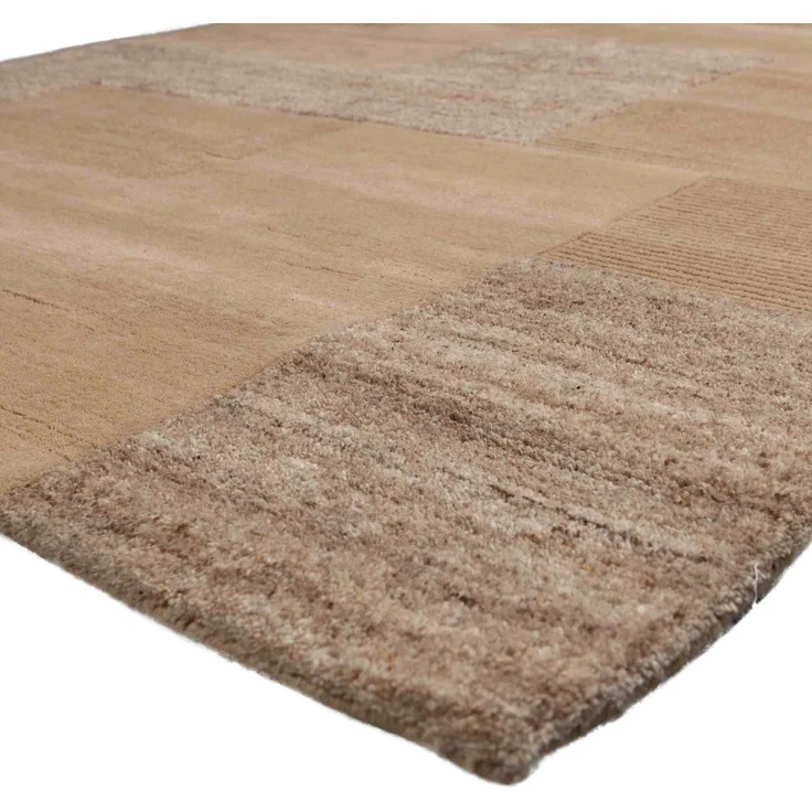 Teppich Noven handgewebt aus Wolle und Baumwolle, modern, sandfarben, 170x240 cm – Bild 3