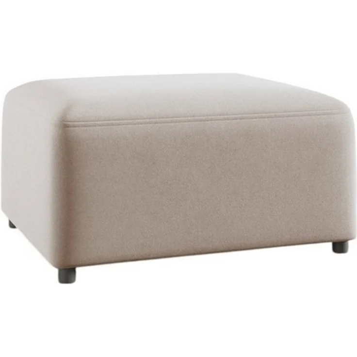 Polsterhocker Designerhocker Hocker MEGAN in Stoff Salvador Hellbeige – Bild 1