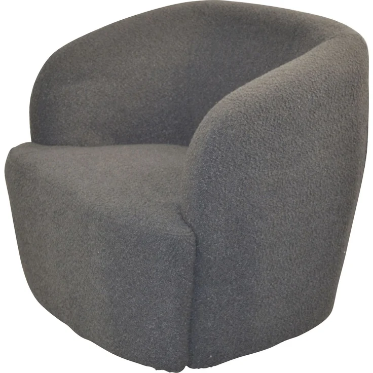Drehbarer Polstersessel "Conny" im Retrostyle, grau – Bild 5