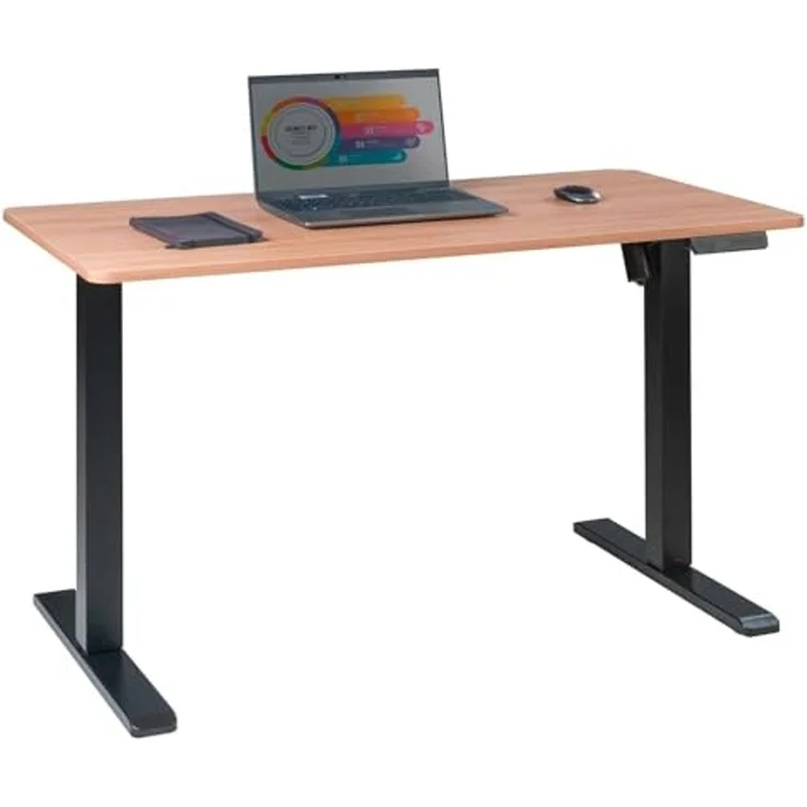 Schreibtisch 300.001760, Schwarz, Holzfarben, 120 x 73 x 60 cm – Bild 2