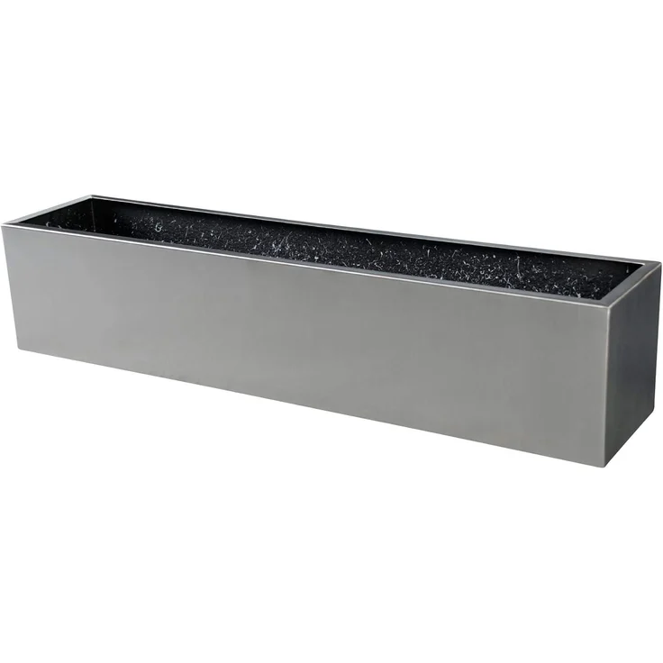 VIVANNO Balkonkasten Edelstahl BALKONIX Kasten - Edelstahl Gebürstet Gebürstet (1 St), 80 x 17 x 17 cm