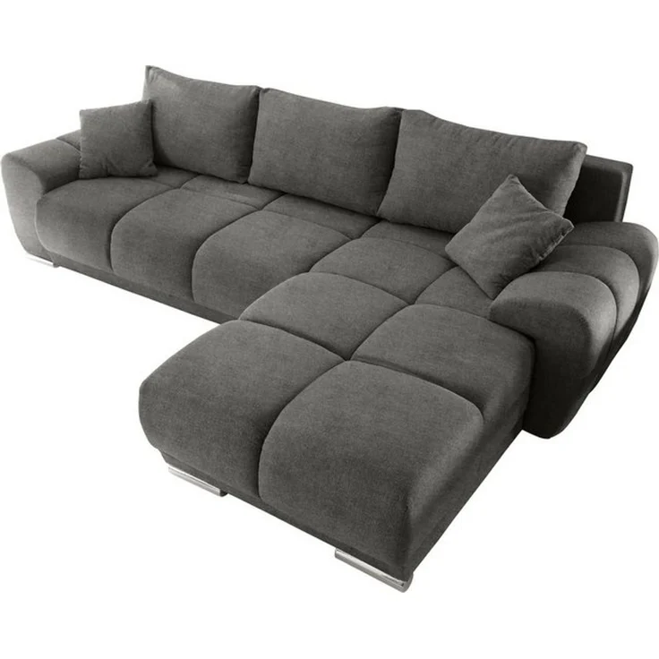 ED EXCITING DESIGN Ecksofa Anton L-Form, mit Bettfunktion, Bettkasten, Rücken- und Zierkissen, universell – Bild 4