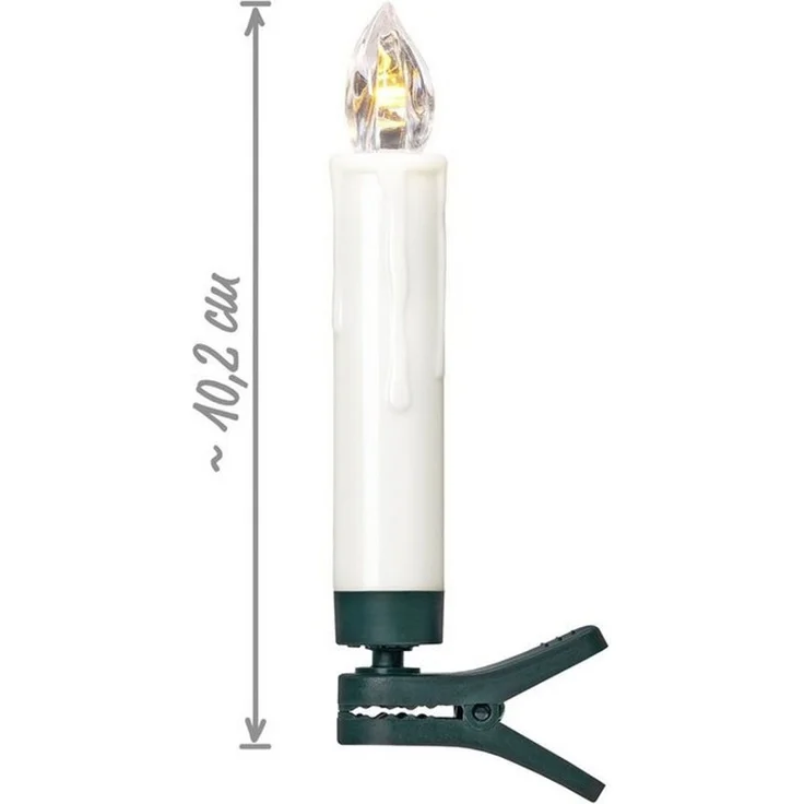 IC Winterworld LED-Christbaumkerzen 15 kabellose LED Weihnachtsbaumkerzen mit Fernbedienung, Komplett-Set, flammenlose Kerzen mit Tropfen, perfekte Alternative zur Lichterkette – Bild 2
