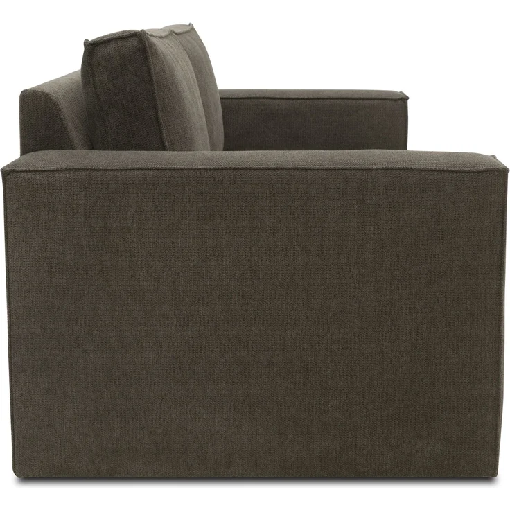 DOMO. collection Sofa 100017, 2-Sitzer mit Rückenkissen und Armlehnen, 2er Couch, Polsterganitur, 210 x 93 x 84 cm (BxTxH), schlamm – Bild 4