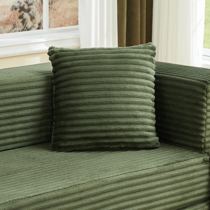 ZUBALIYA Schlafsofa, mit Schlaffunktion, H 60 × T 200 × B 76 cm, Grün, Schaumstoff – Bild 6