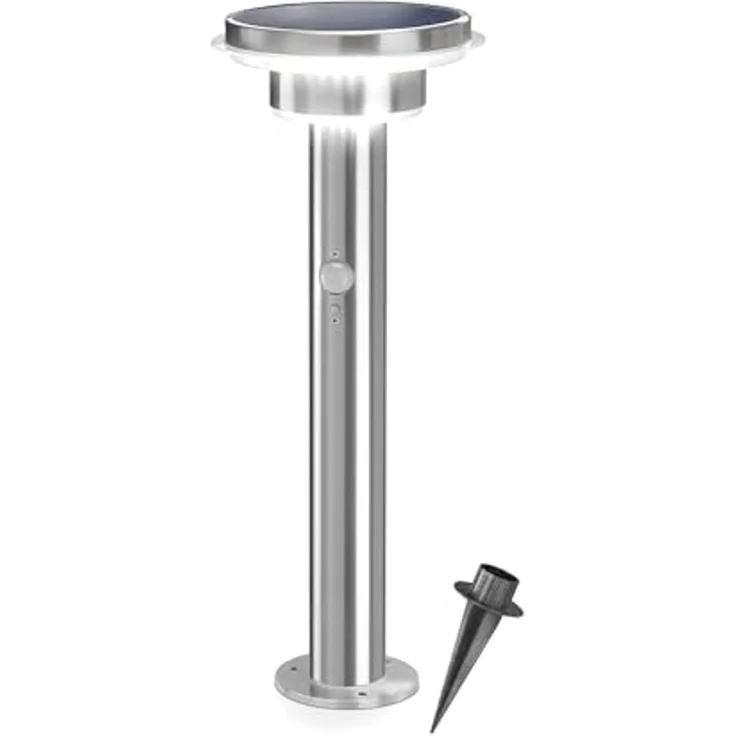 esotec LED Solarleuchte PIR Edelstahl Standleuchte Tini H=45cm 4000K 40 LEDs outdoor 102596, LED fest integriert – Bild 1