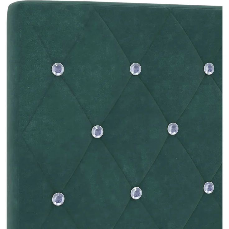 vidaXL Boxspringbett mit Matratze Dunkelgrün 90 x 190 cm Samt 3451580 – Bild 9
