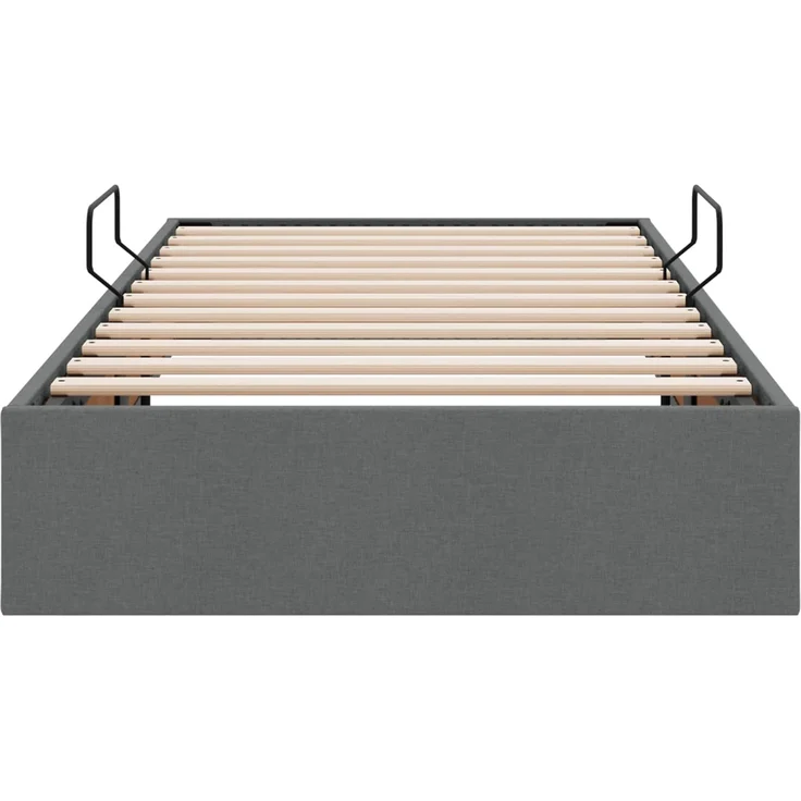 vidaXL Ottoman Bettgestell mit Speicher Dunkelgrau 100 x 200 cm Stoff 3442803 – Bild 7