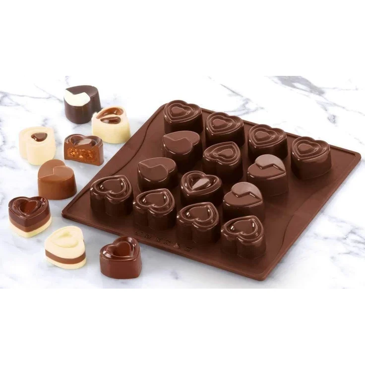Dr. Oetker Schokoladenform Süße Herzen 02498 Pralinenform Silikonform Herzform – Bild 2