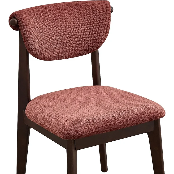 Vente-unique - 2er-Set Stühle aus Strukturstoff und Kautschukholz - Braun - GABIEL – Bild 6