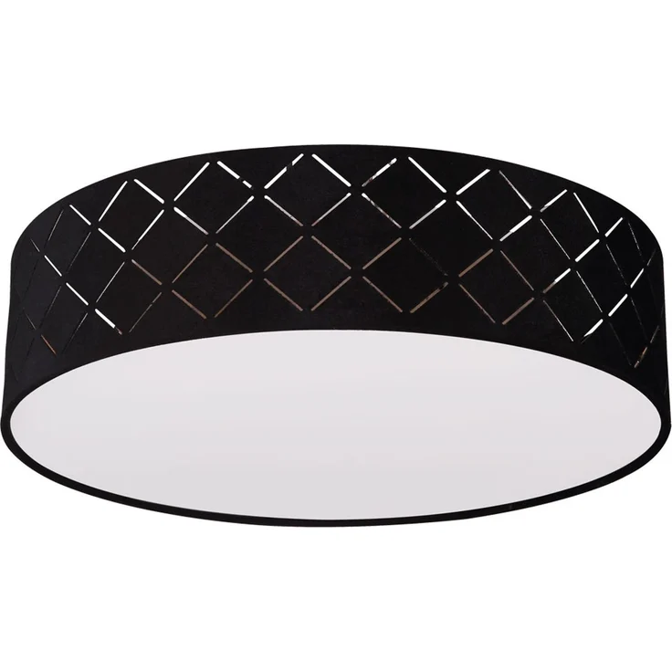 RGB LED Deckenleuchte, Textil, schwarz, gold, App Steuerung, D 38 cm – Bild 1