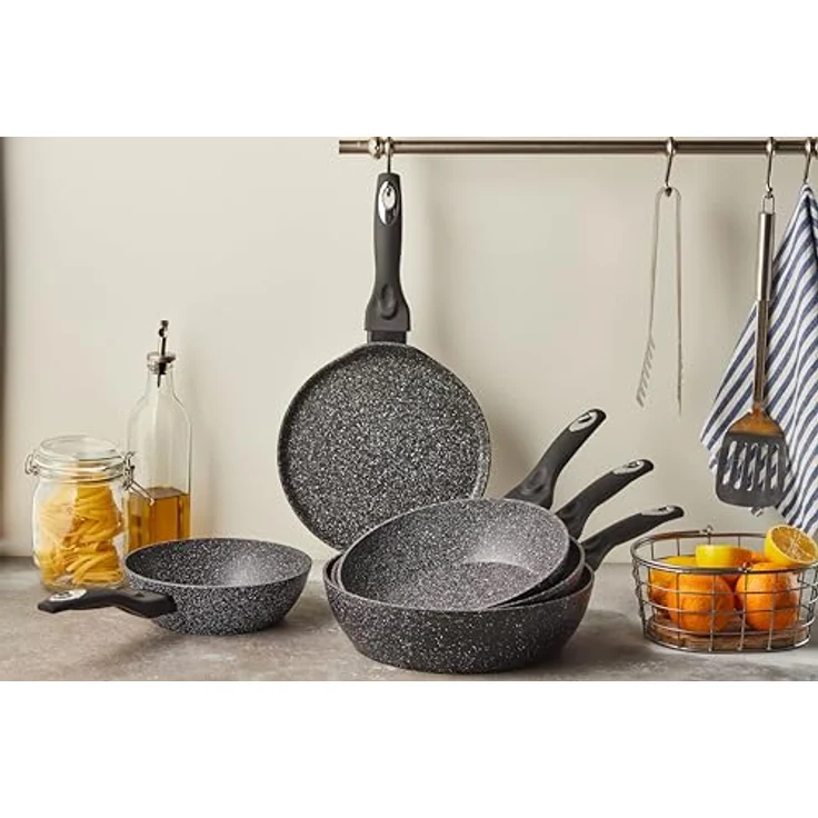 RESTO Kitchenware Bratpfanne Antlia, tiefe Pfanne mit ergonomischem Soft-Touch-Griff, Aluminium (1-tlg), Marmor-Antihaftbeschichtung, 4-lagig, für alle Herdarten geeignet – Bild 7