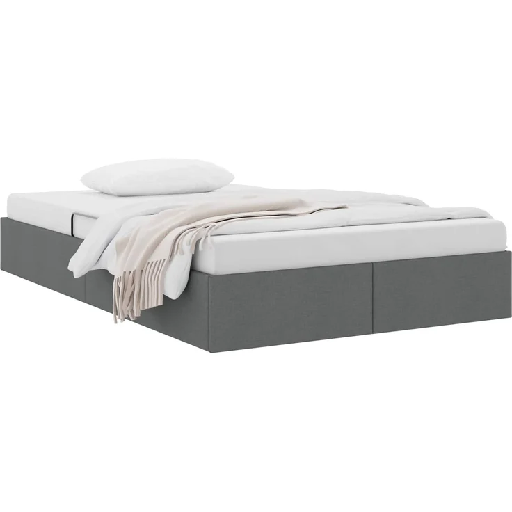 vidaXL Ottoman Bettgestell mit Speicher Dunkelgrau 120 x 200 cm Stoff 3442815 – Bild 3