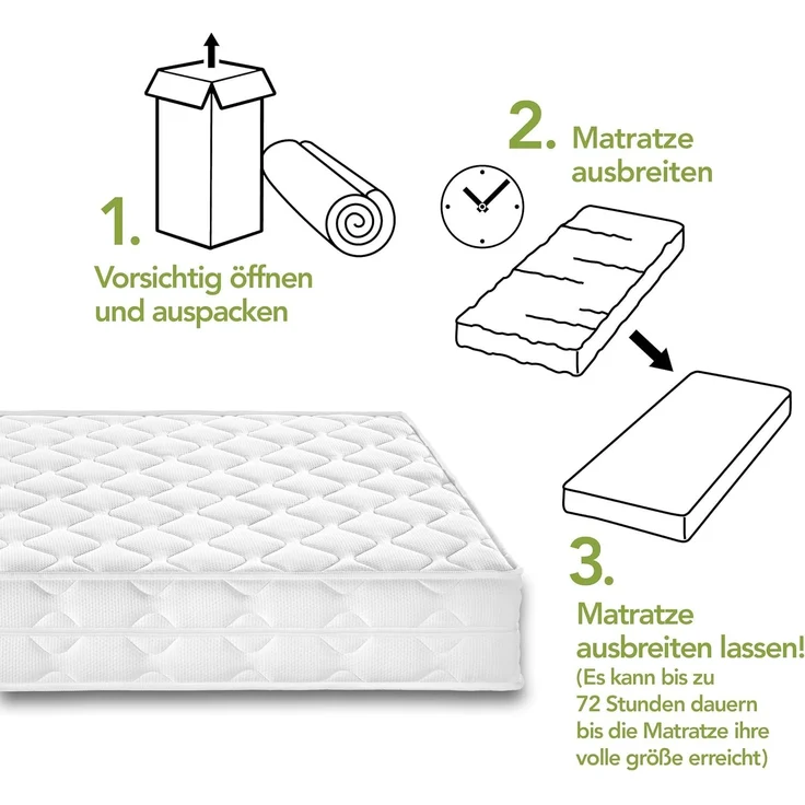 DREAMSTAR Ergo Flex XXL Duo I ergonomische 7-Zonen Kaltschaummatratze I 22 cm hoch I Öko-Tex Zertifiziert I Härtegrad 2 und 3 I 90x190 cm – Bild 3