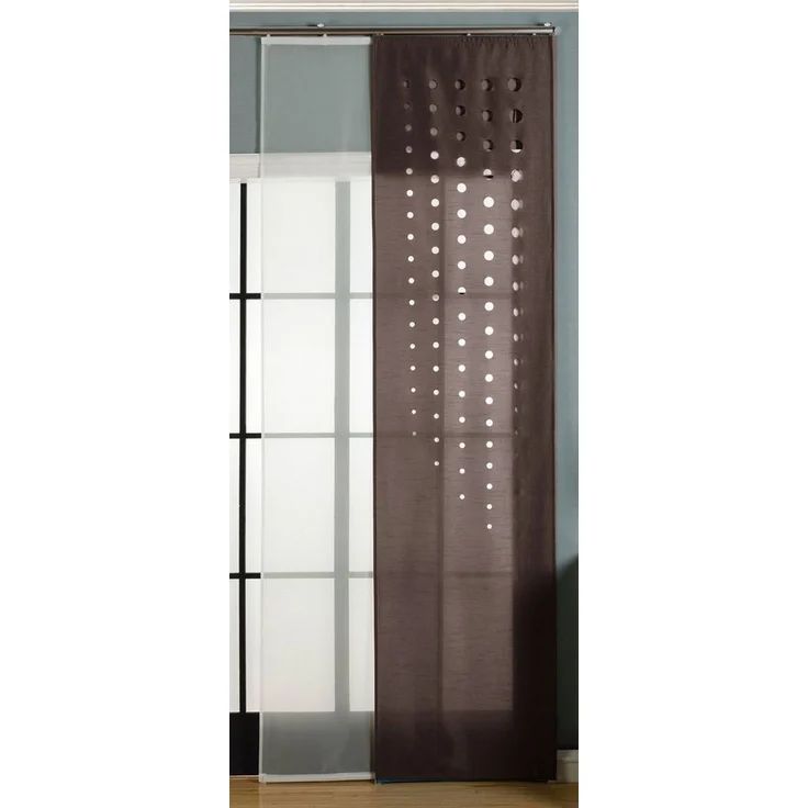 Gardinenbox Schiebegardine (2 St), Klettband, blickdicht, 2er-Pack Flächenvorhang Lasercut 1656100 – Bild 5